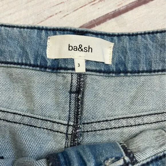 ba&sh Faded Denim Lady Skirt Midi Size 3 = US Large - Picture 8 of 12